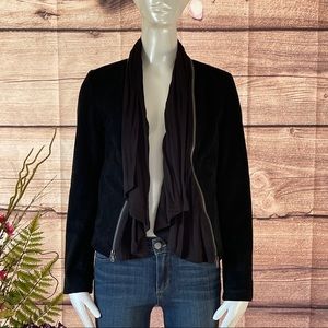 Miss Me Faux Suede DrapeFront two tonesJacket sz S